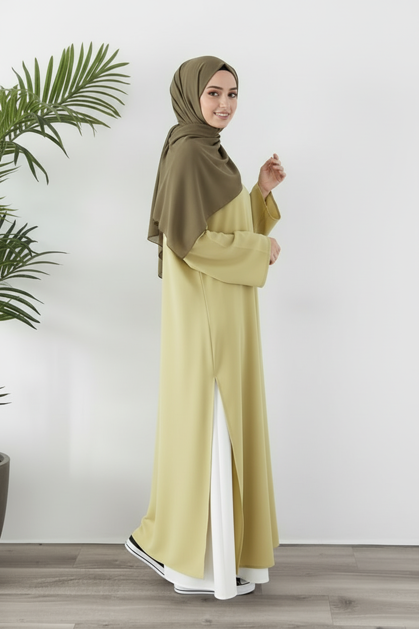 Tunique Longue avec jupe large Beige