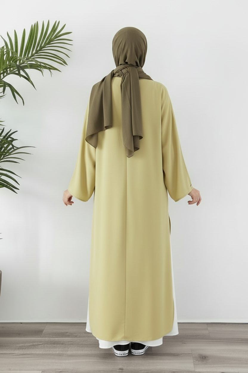 Tunique Longue avec jupe large Beige