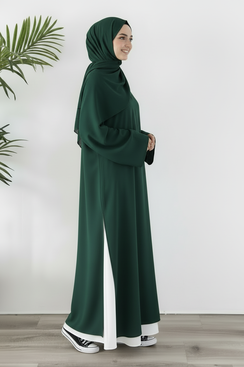 Tunique Longue avec jupe large Vert Bouteille