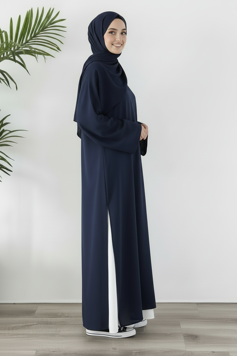 Tunique Longue avec jupe large Bleu Nuit