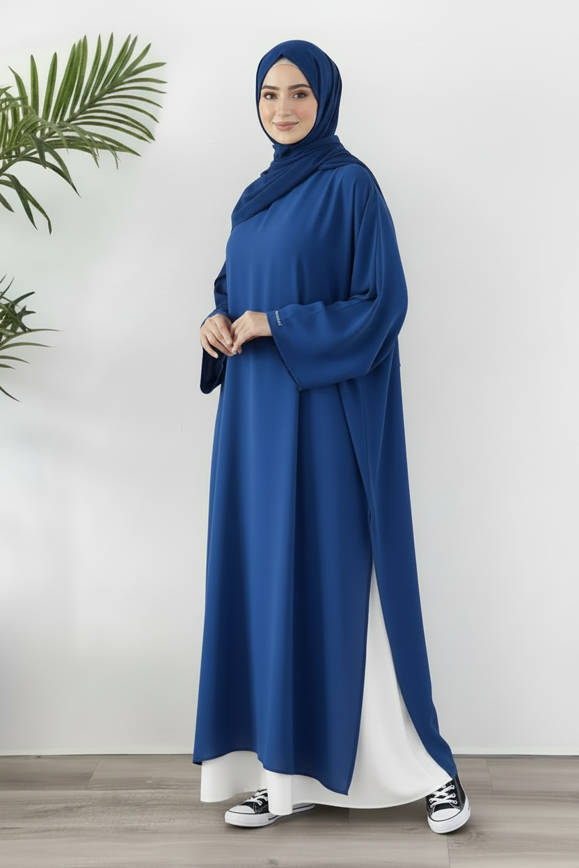 Tunique Longue avec jupe large Blanche