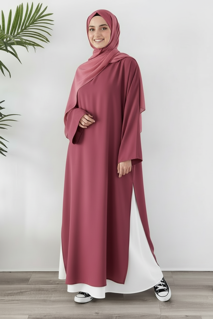 Tunique Longue avec jupe large Mauve
