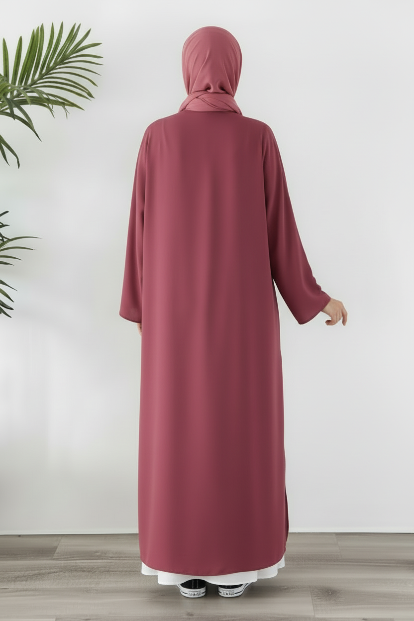 Tunique Longue avec jupe large Mauve