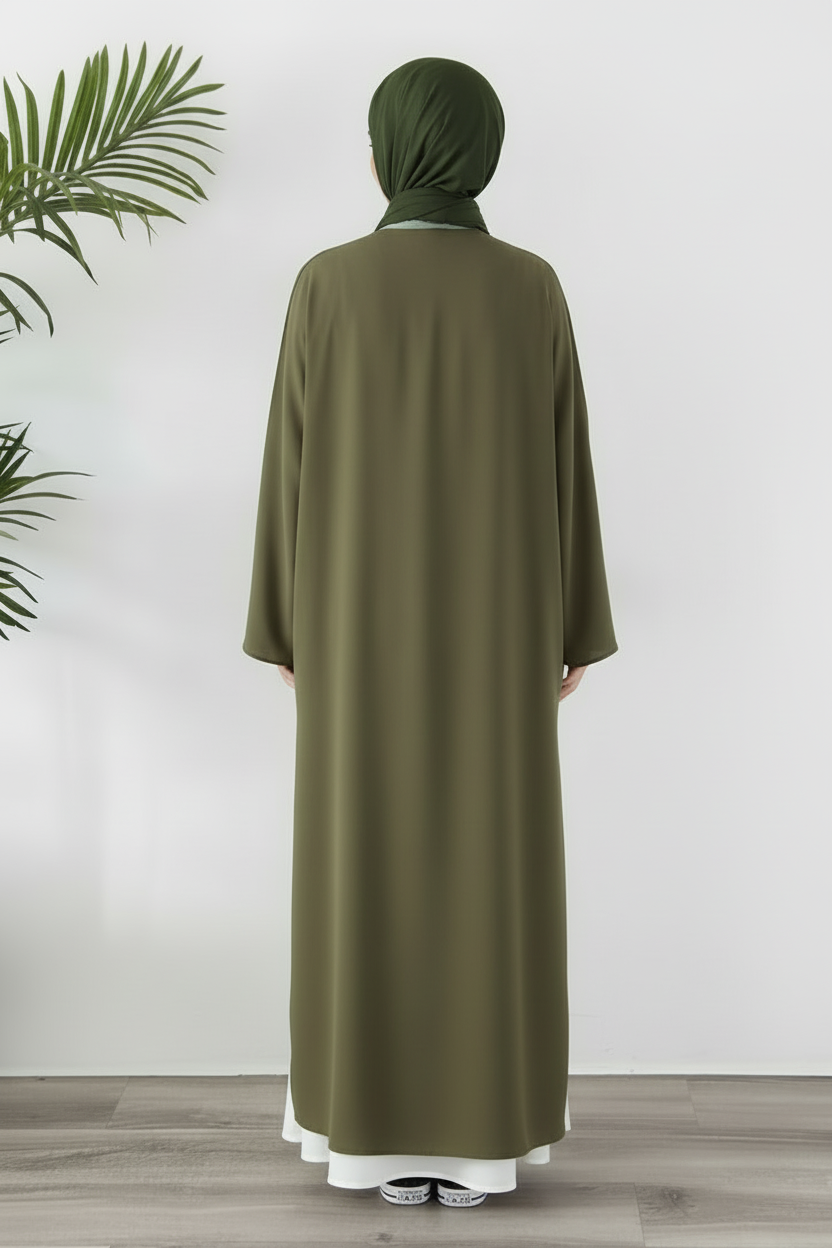 Tunique Longue avec jupe large Vert Kaki