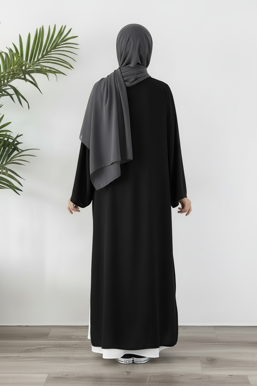 Tunique Longue avec jupe large Noir