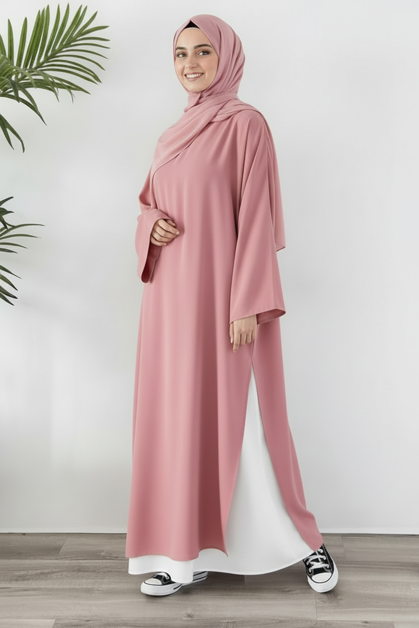 Tunique Longue avec jupe large Rose