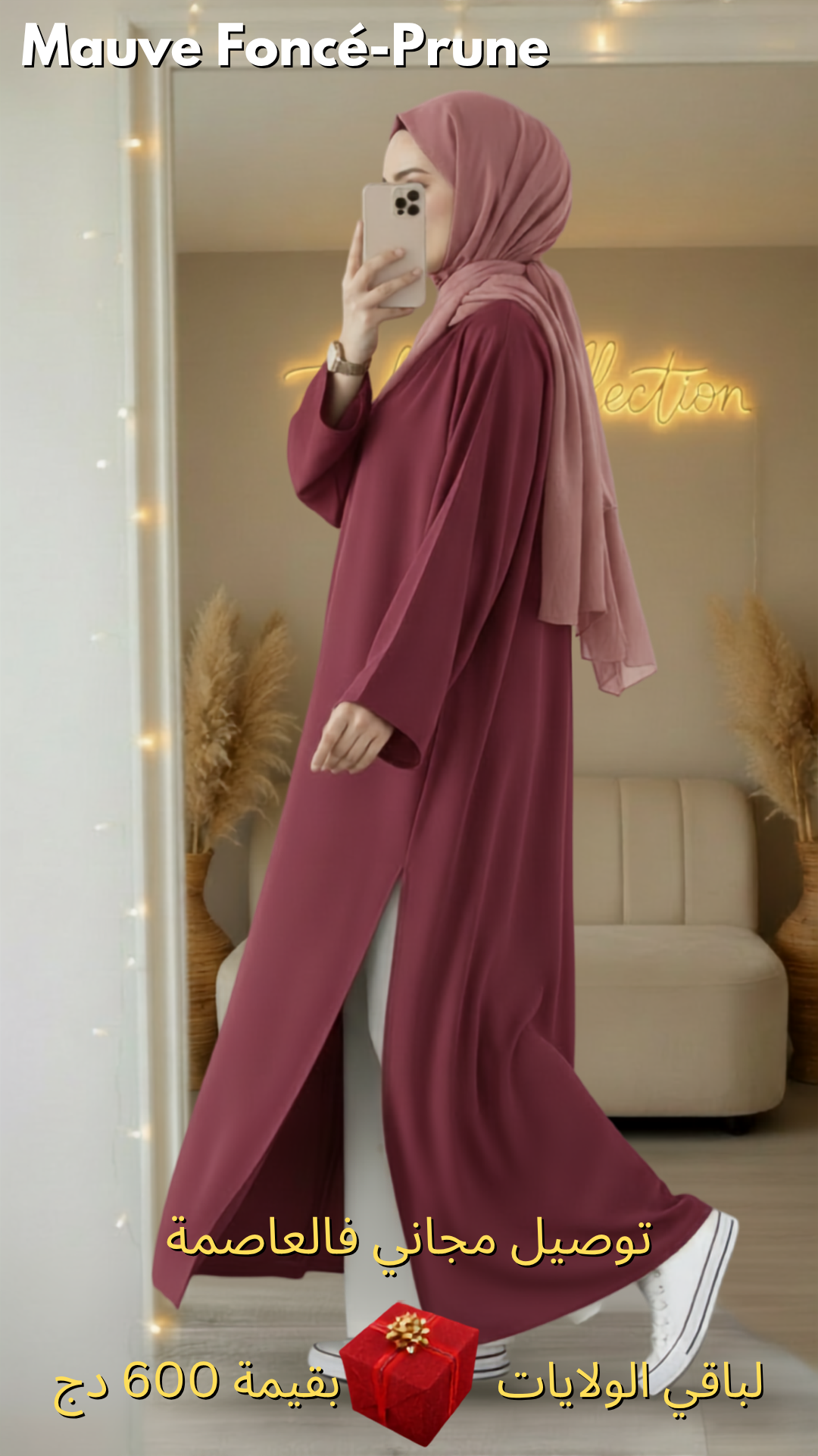 Tunique longue Crêpe Fluide et son pantalon large