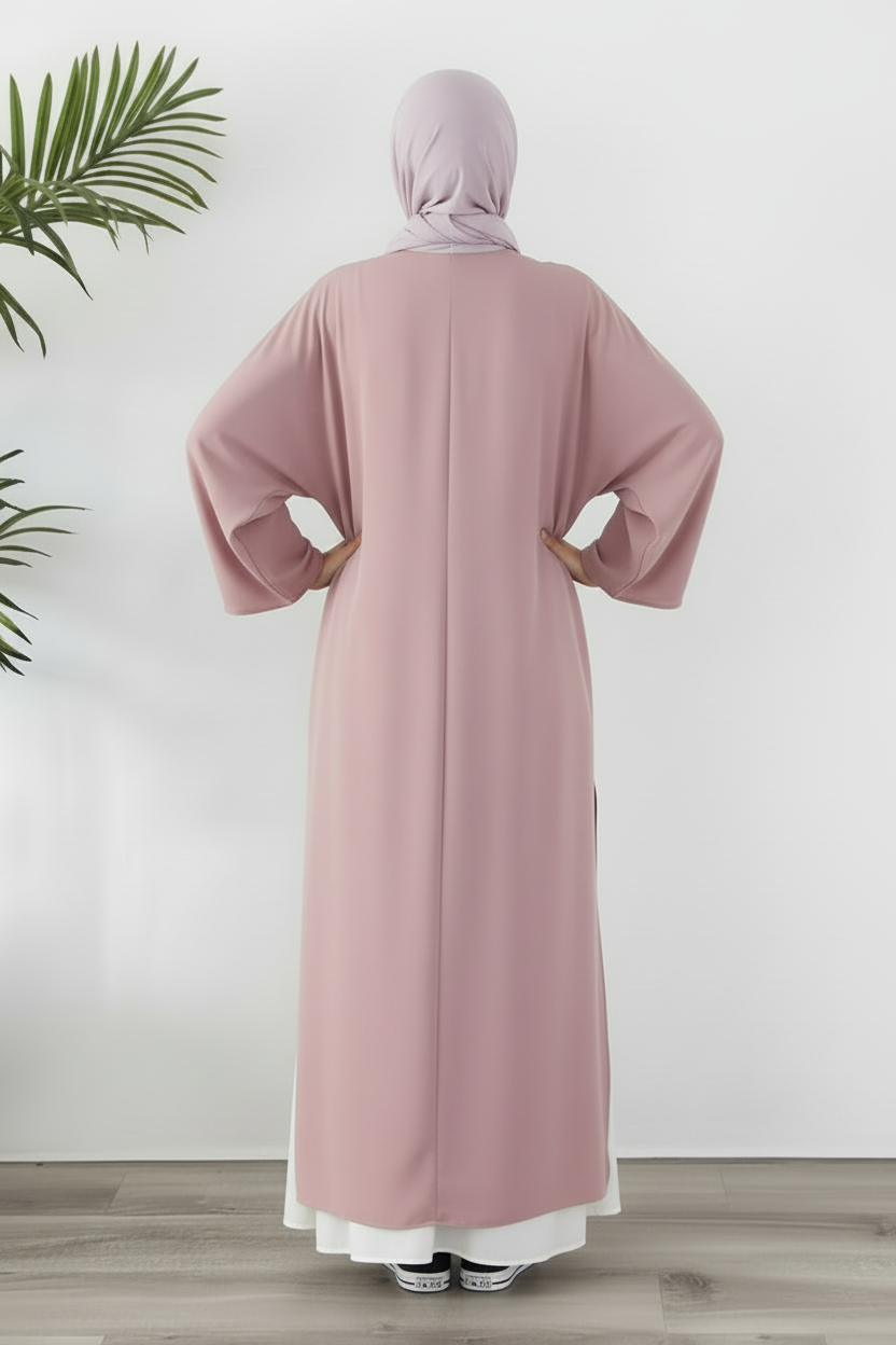 Tunique Longue avec jupe large Bois de Rose