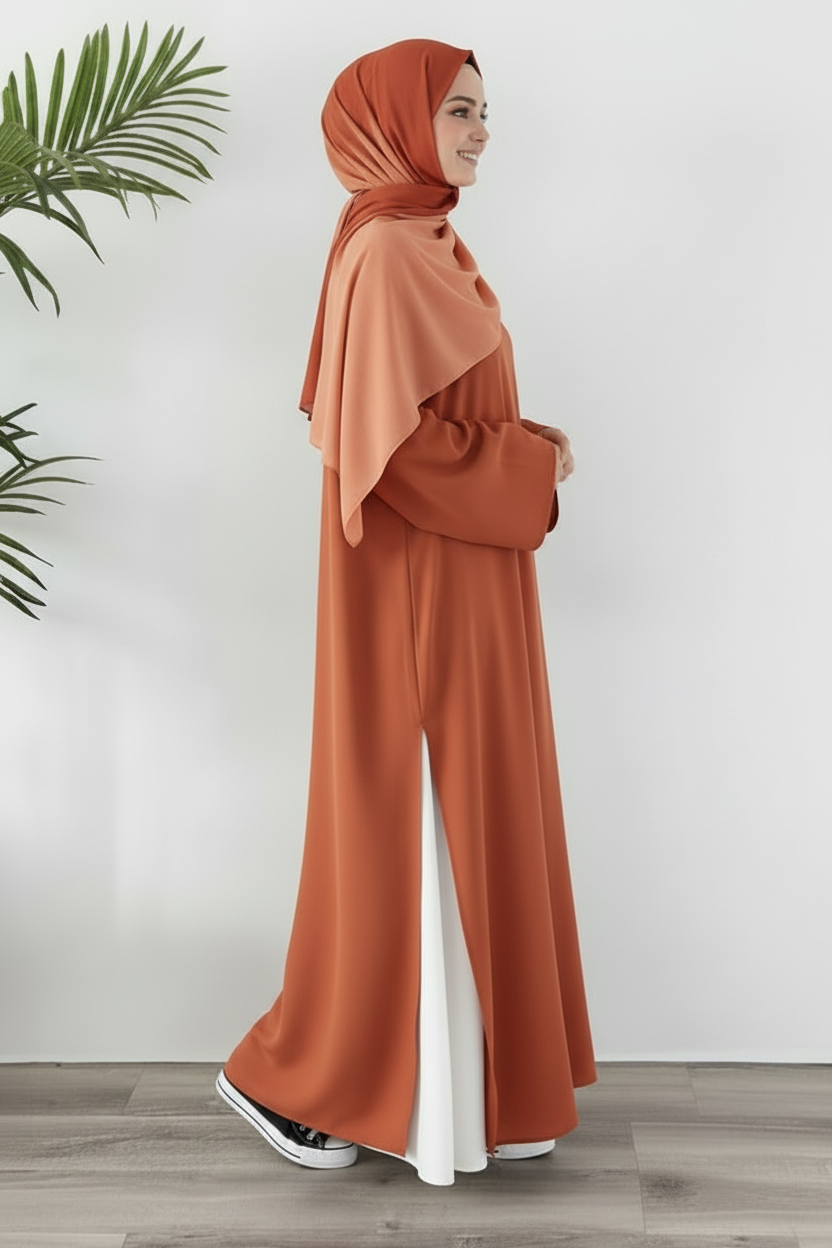 Tunique Longue avec jupe large Abricot