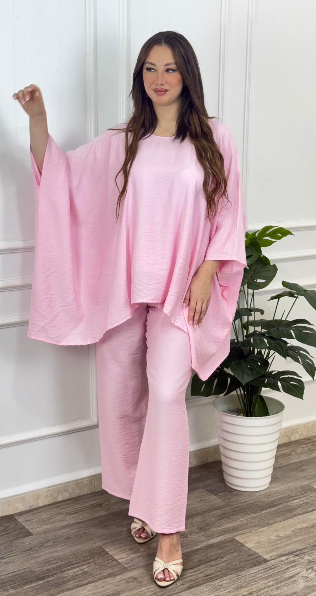 طقم لينان أوفرسايز Ensemble Summer lin oversized