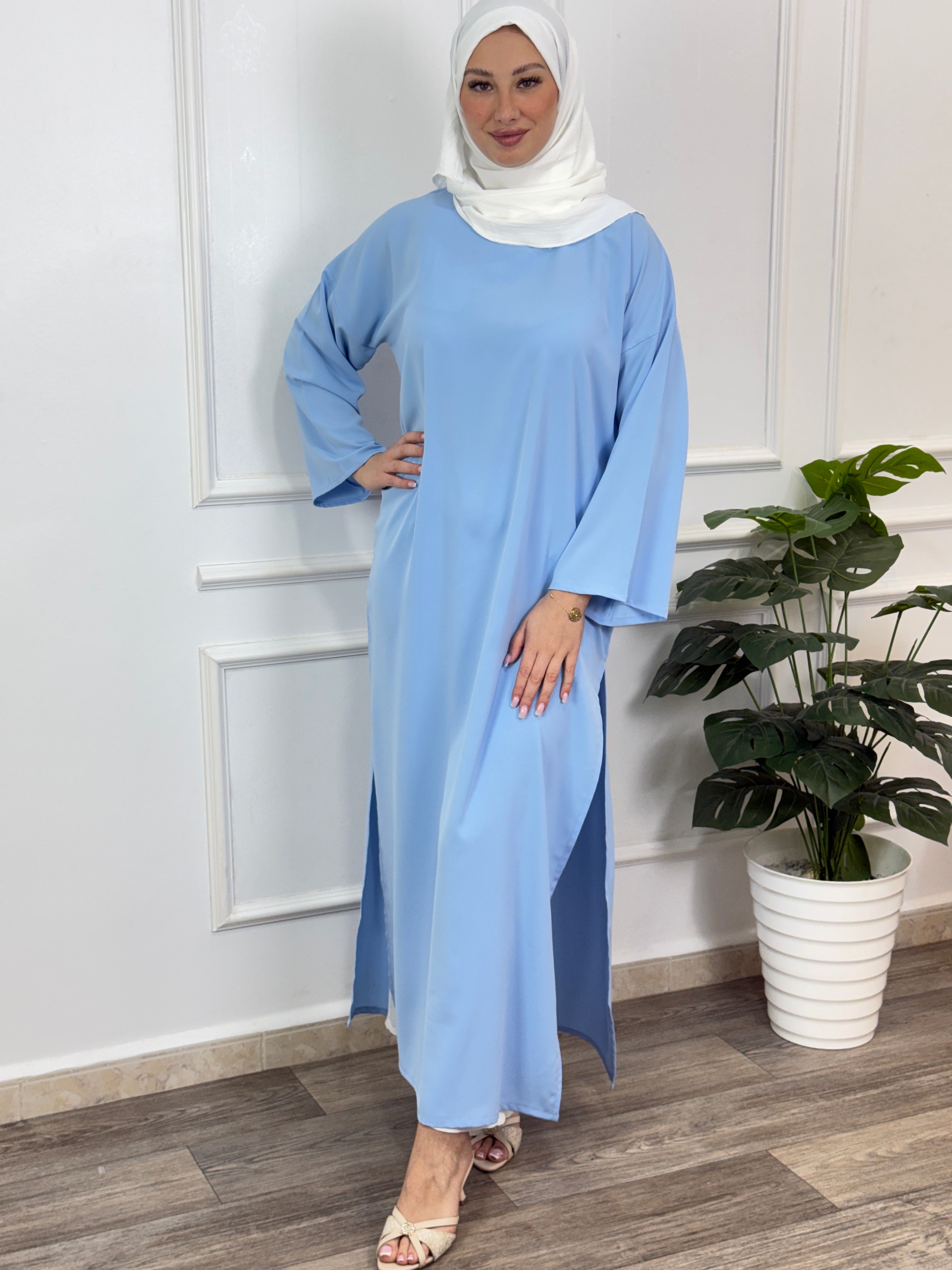 Tunique longue Crêpe Fluide et son pantalon large