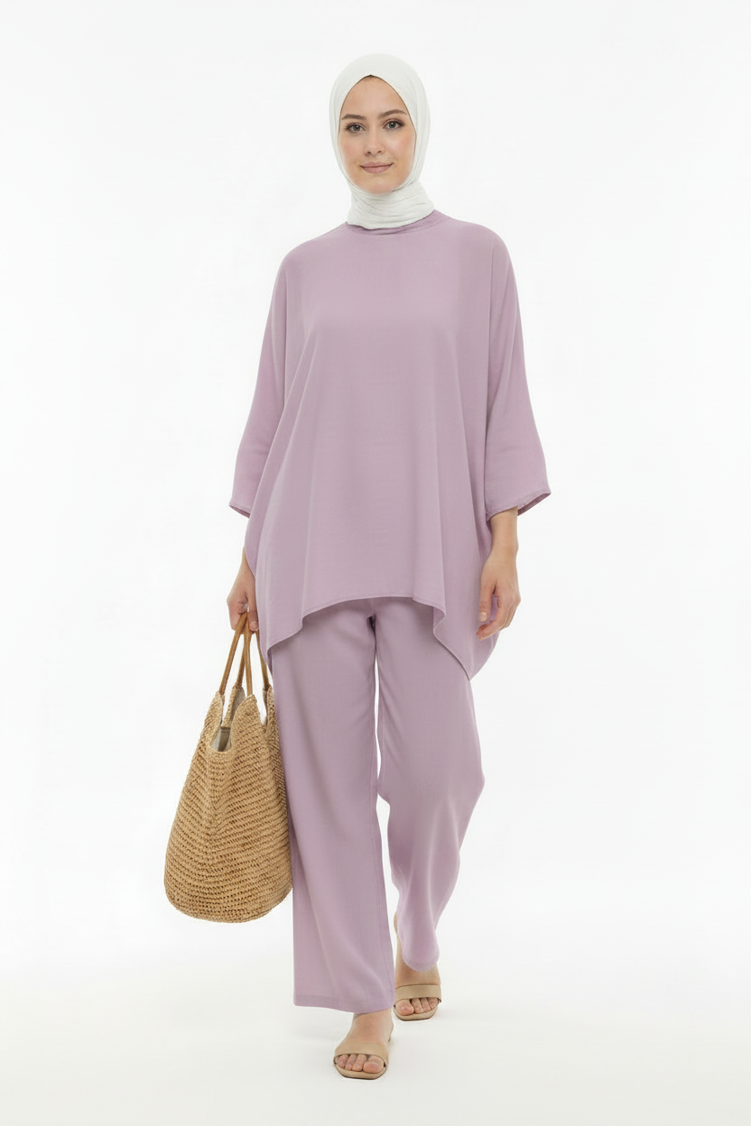 طقم لينان أوفرسايز Ensemble lin oversized