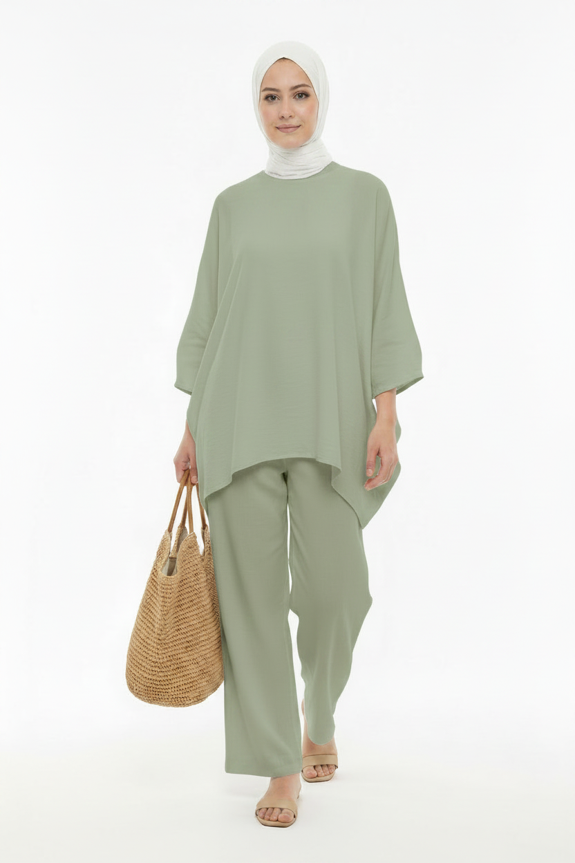 طقم لينان أوفرسايز Ensemble lin oversized