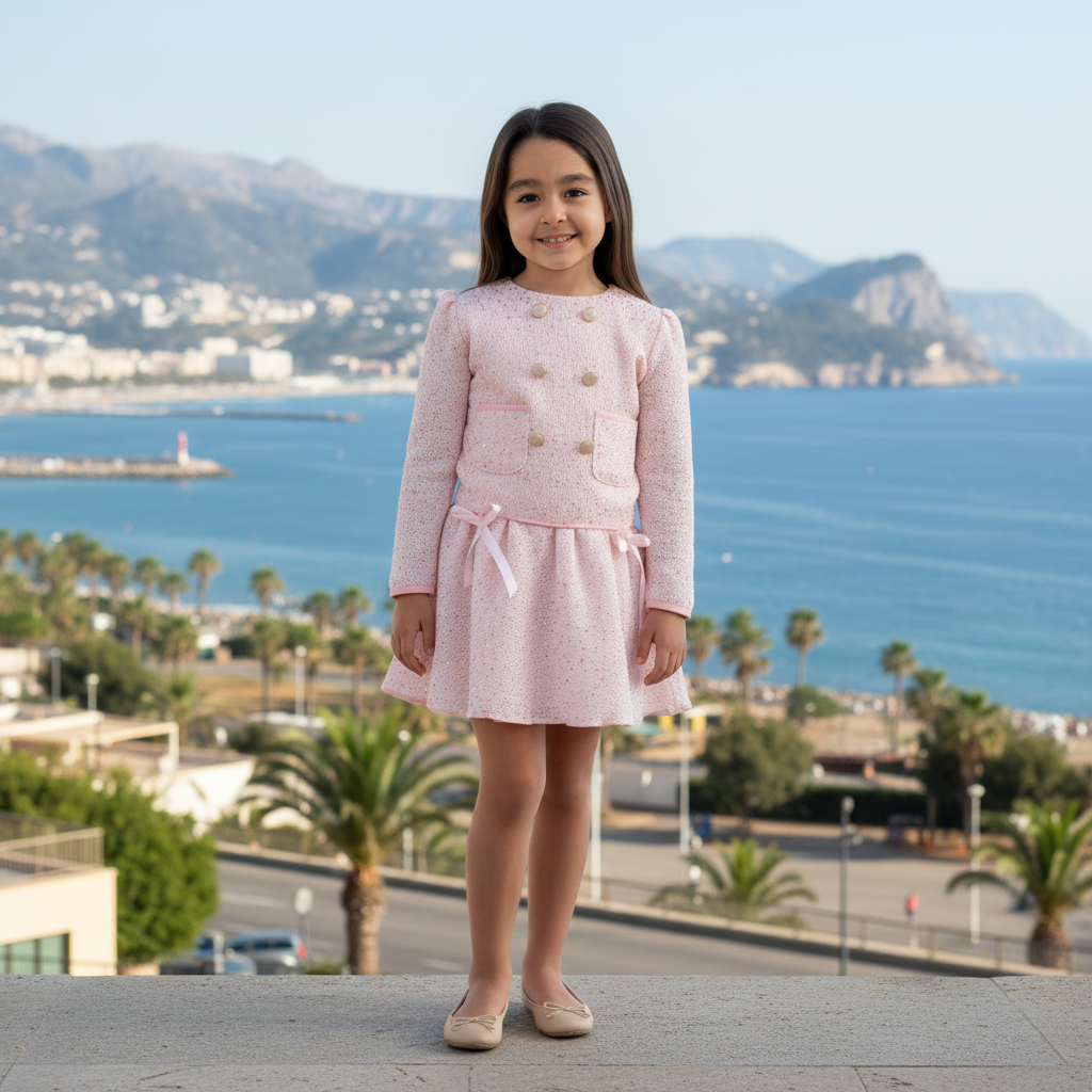 Ensemble Chanel luxe strass-Rose