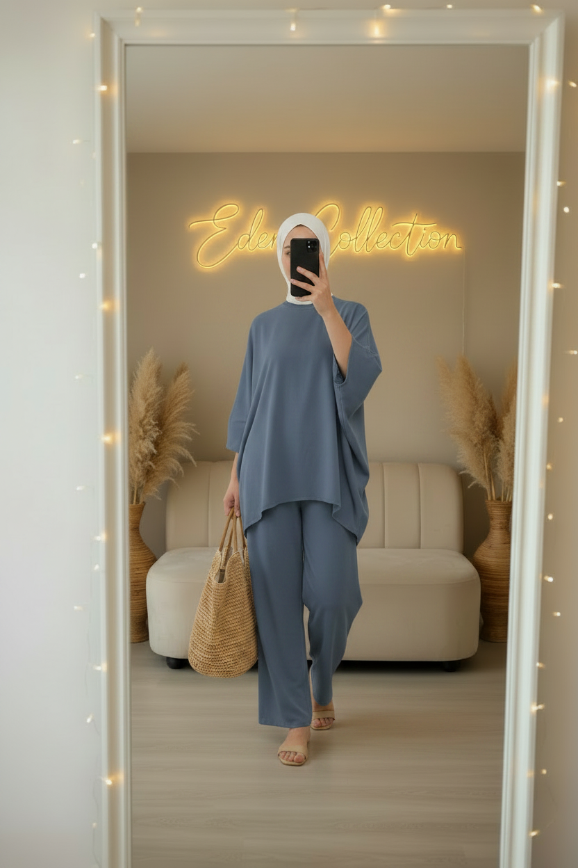 طقم لينان أوفرسايز Ensemble lin oversized