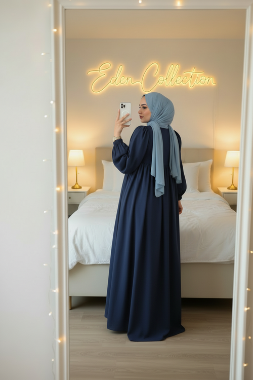 Robe Crépe Boutons Empire