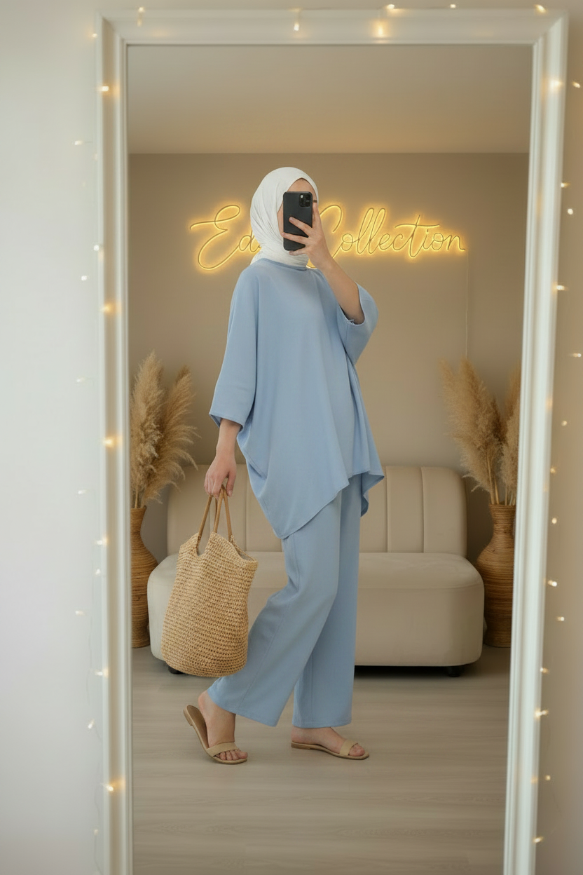 طقم لينان أوفرسايز Ensemble lin oversized
