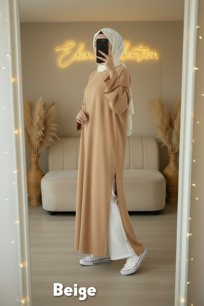 Tunique longue Crêpe Fluide et son pantalon large