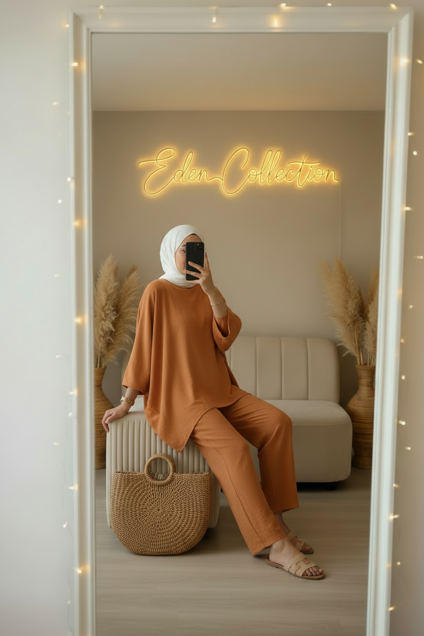 طقم لينان أوفرسايز Ensemble lin oversized