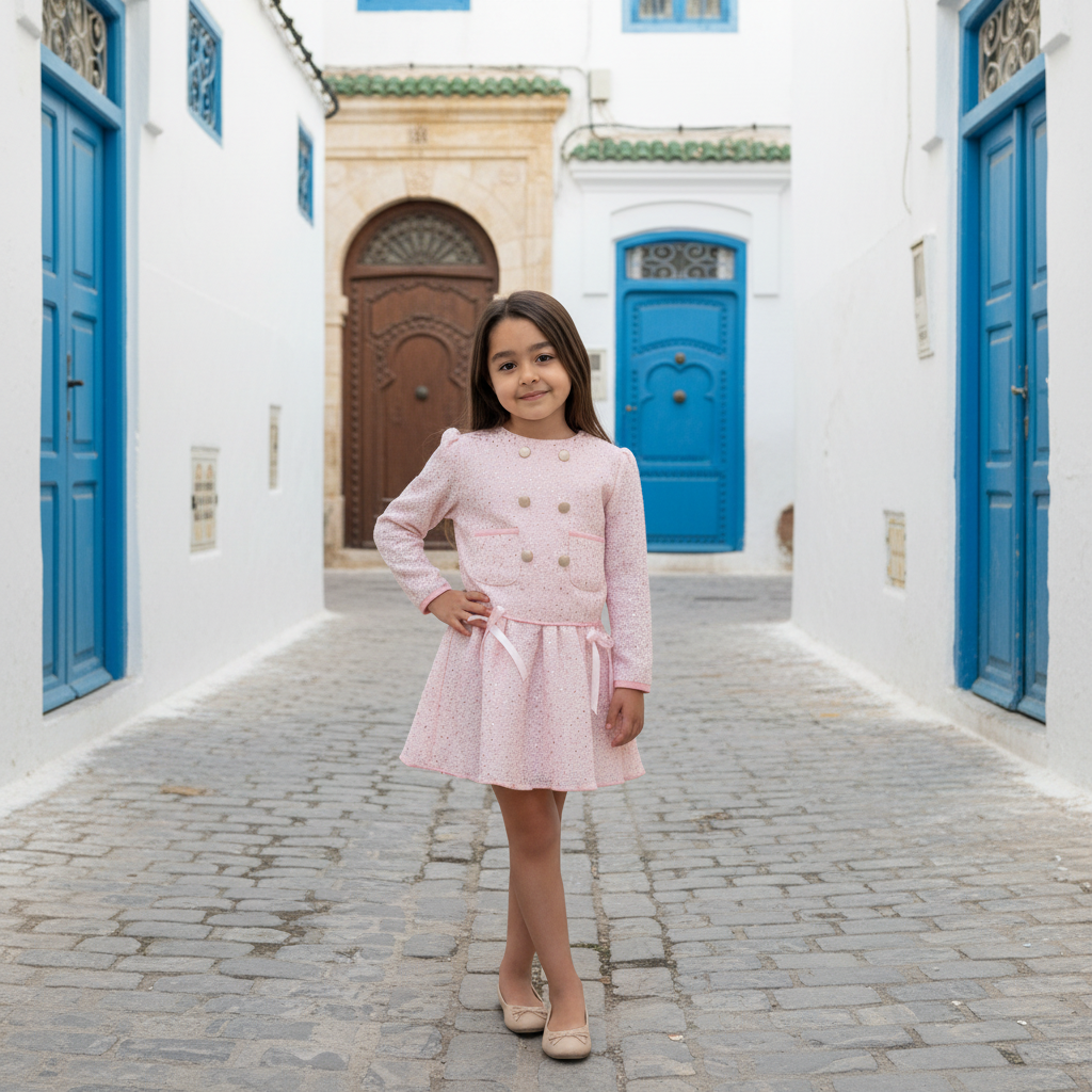 Ensemble Chanel luxe strass-Rose