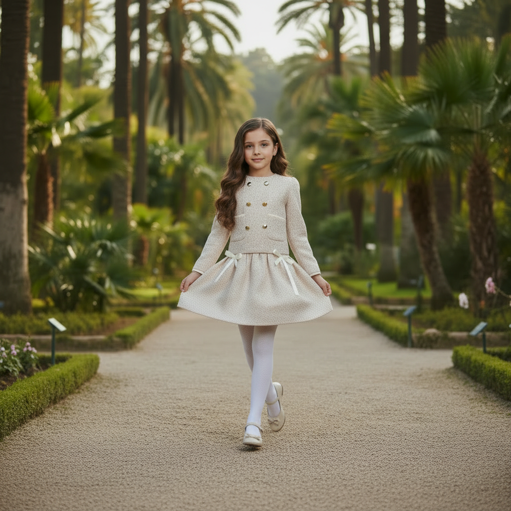 Ensemble Chanel luxe strass-beige