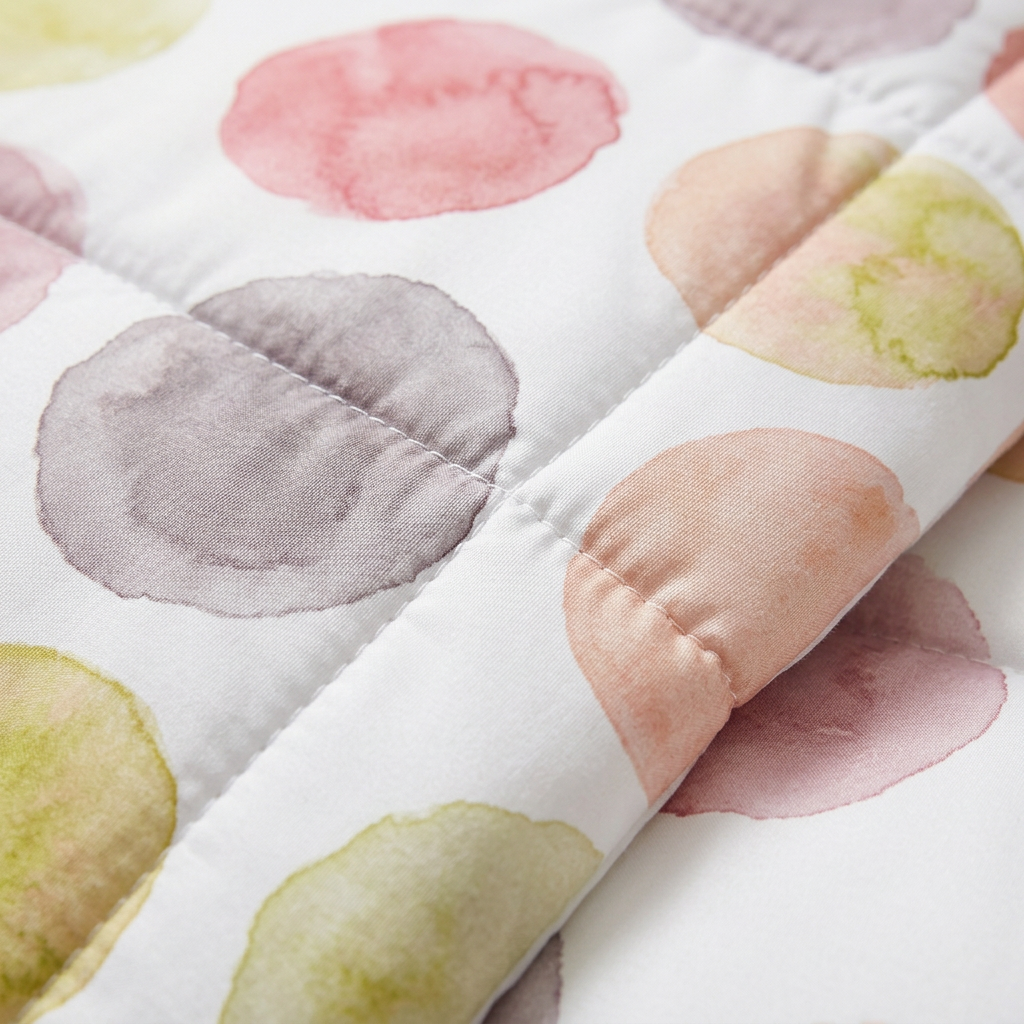 Zoom tissu cercles aquarelle