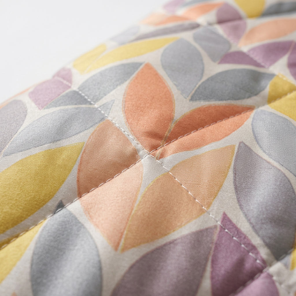Zoom tissu feuilles entrelacees