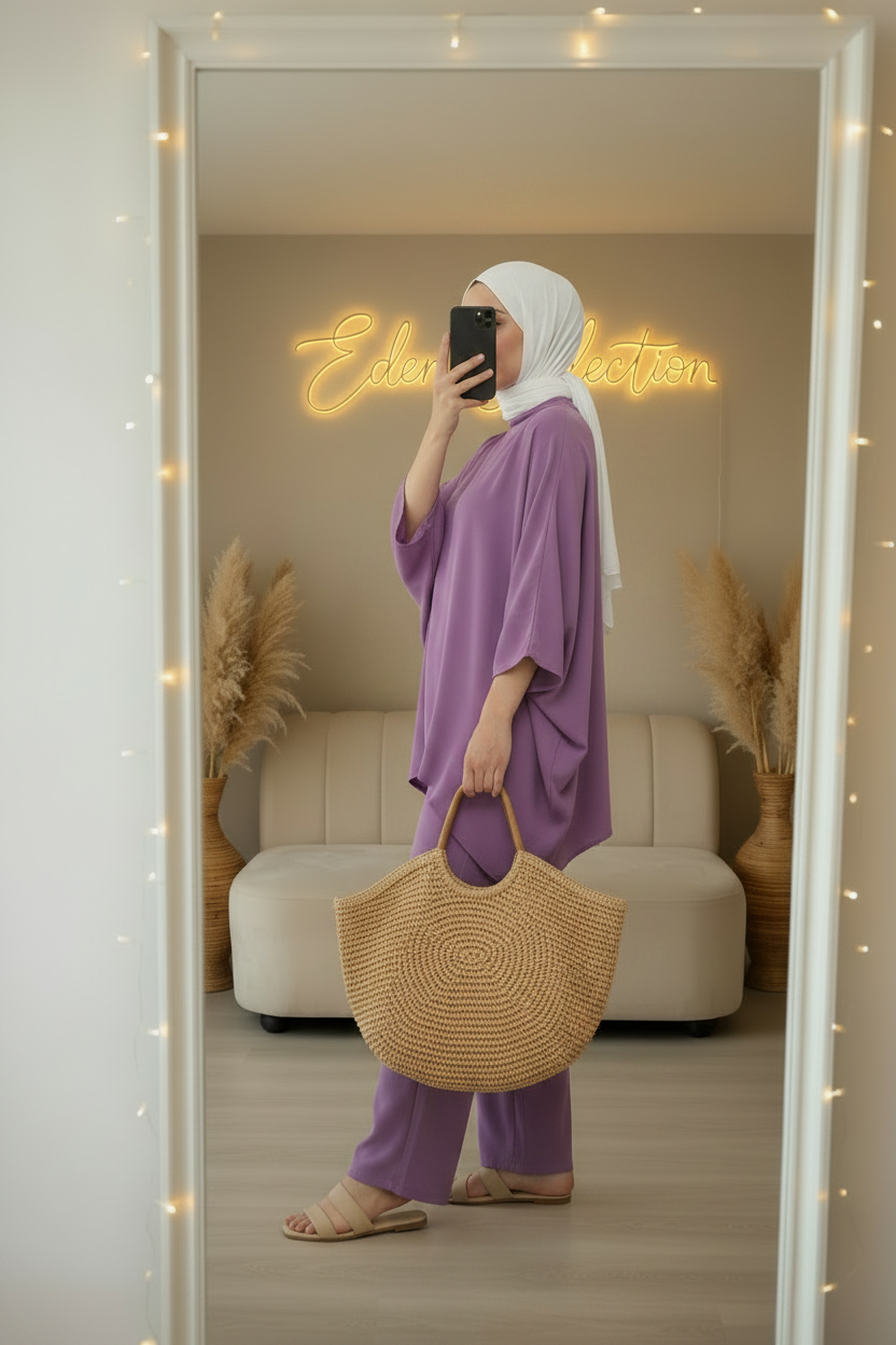 طقم لينان أوفرسايز Ensemble lin oversized