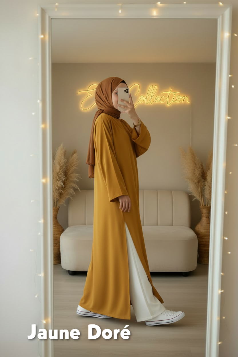 Tunique longue Crêpe Fluide et son pantalon large