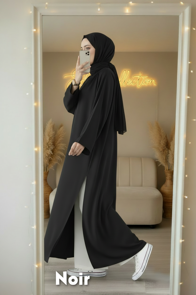 Tunique longue Crêpe Fluide et son pantalon large