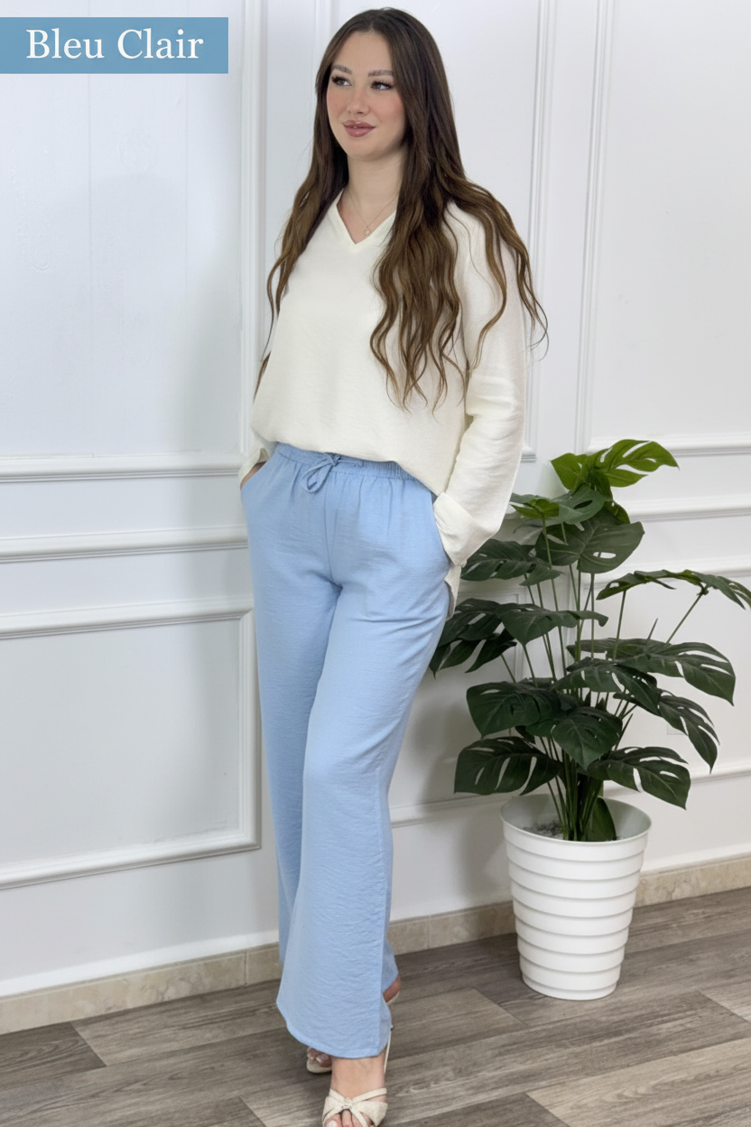 Pantalon Bleu Clair