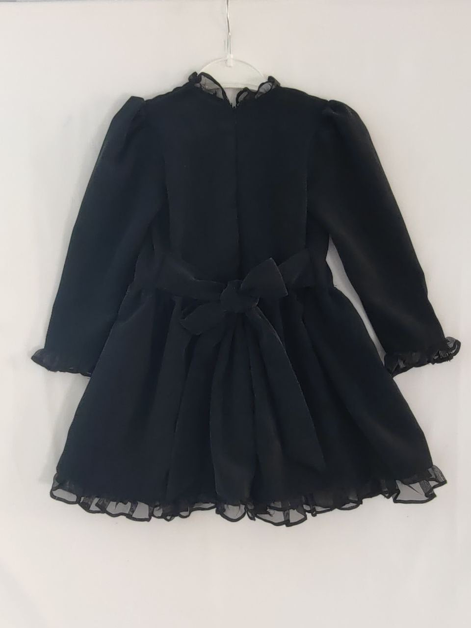 Robe fillette velour dentelle