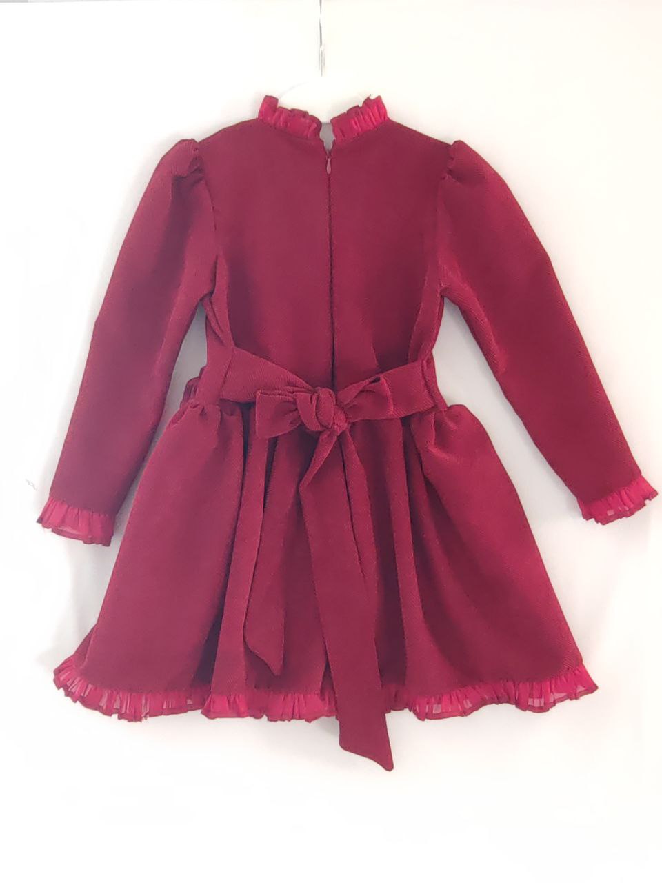 Robe fillette velour dentelle