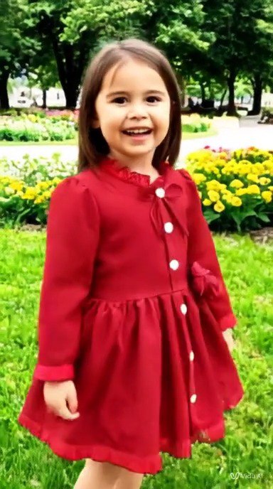 Robe fillette velour dentelle