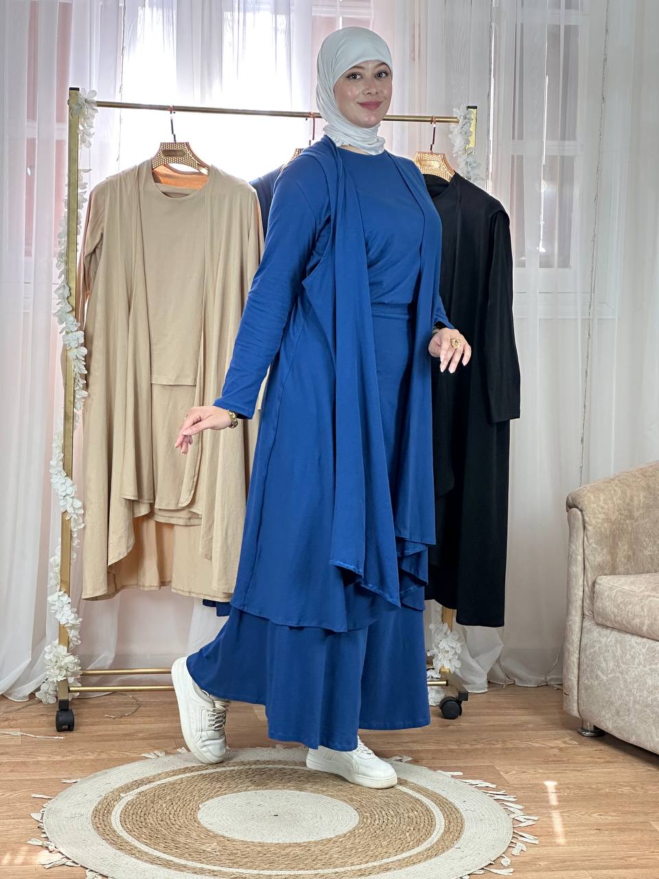 Ensemble gilet-robe coton 100%