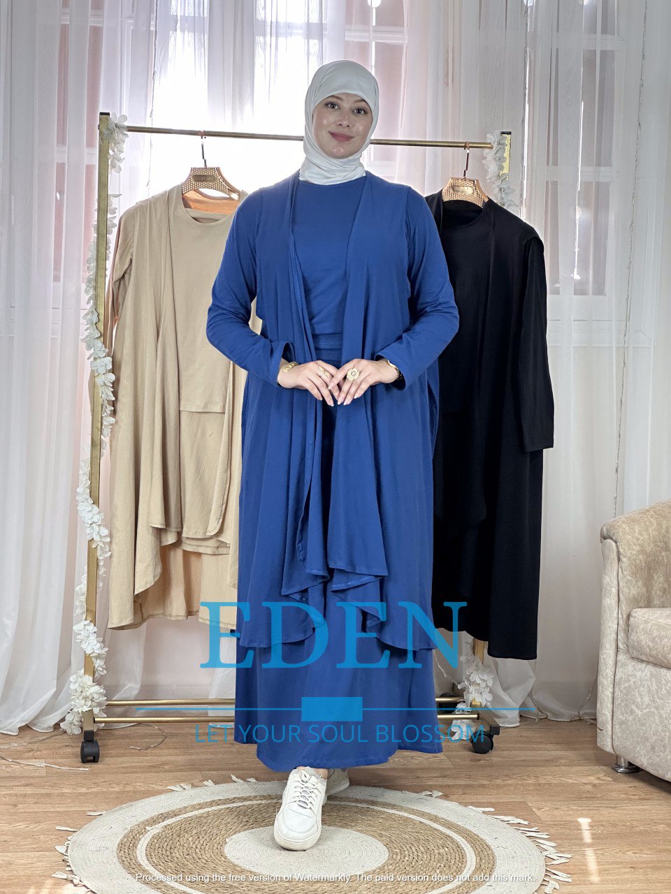 Ensemble gilet-robe coton 100%