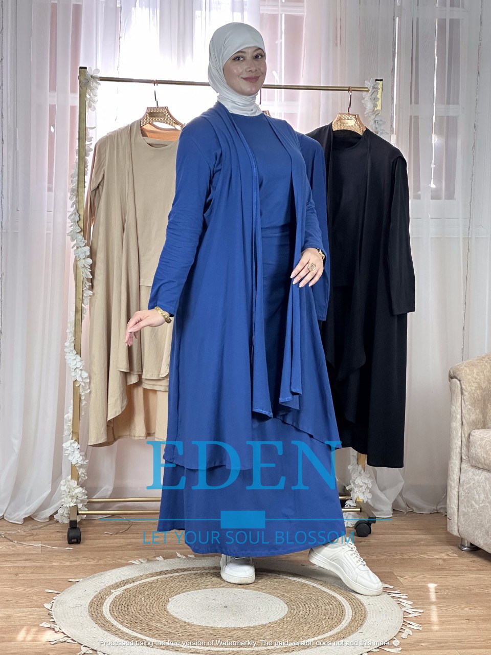 Ensemble gilet-robe coton 100%