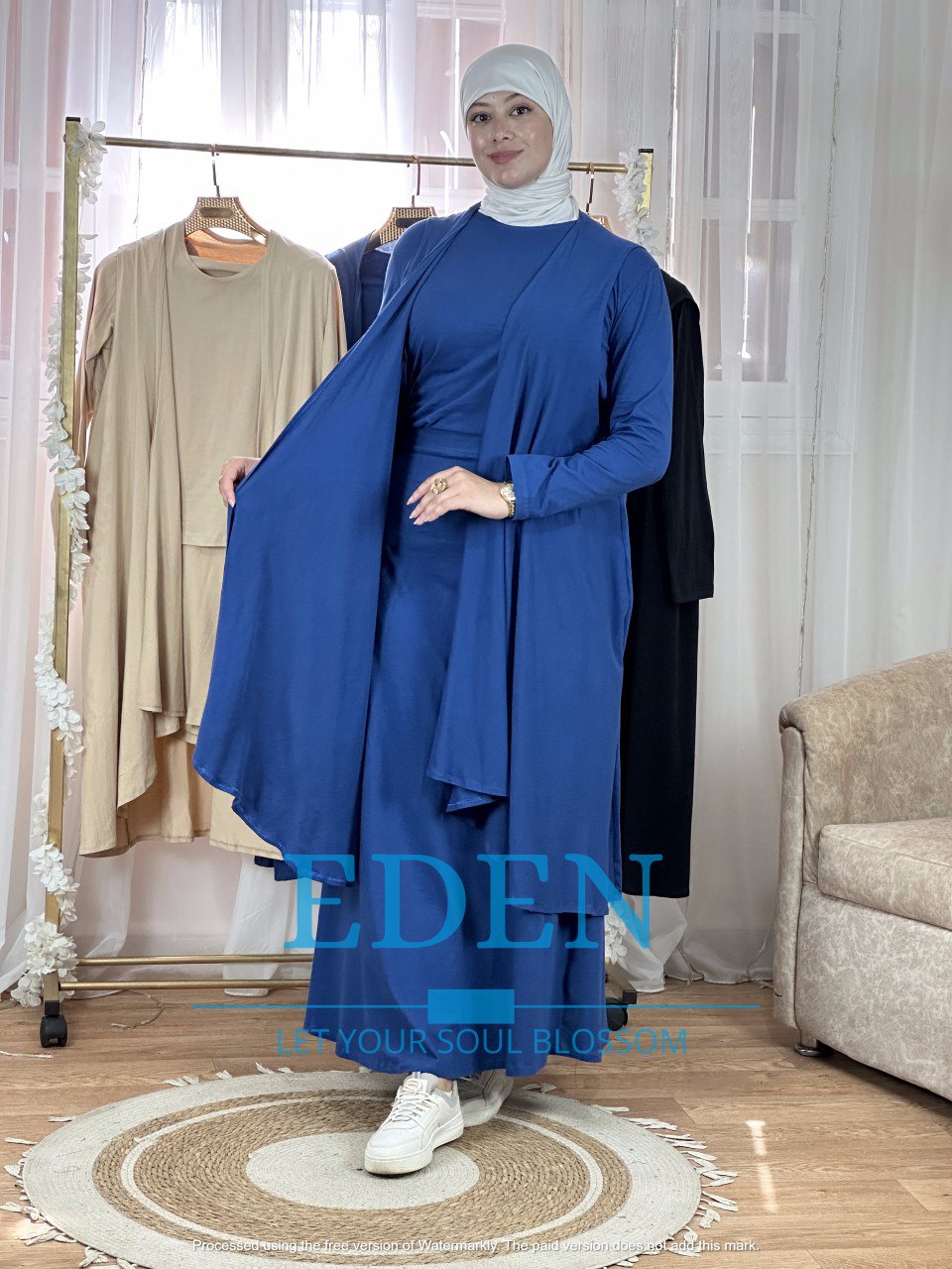 Ensemble gilet-robe coton 100%