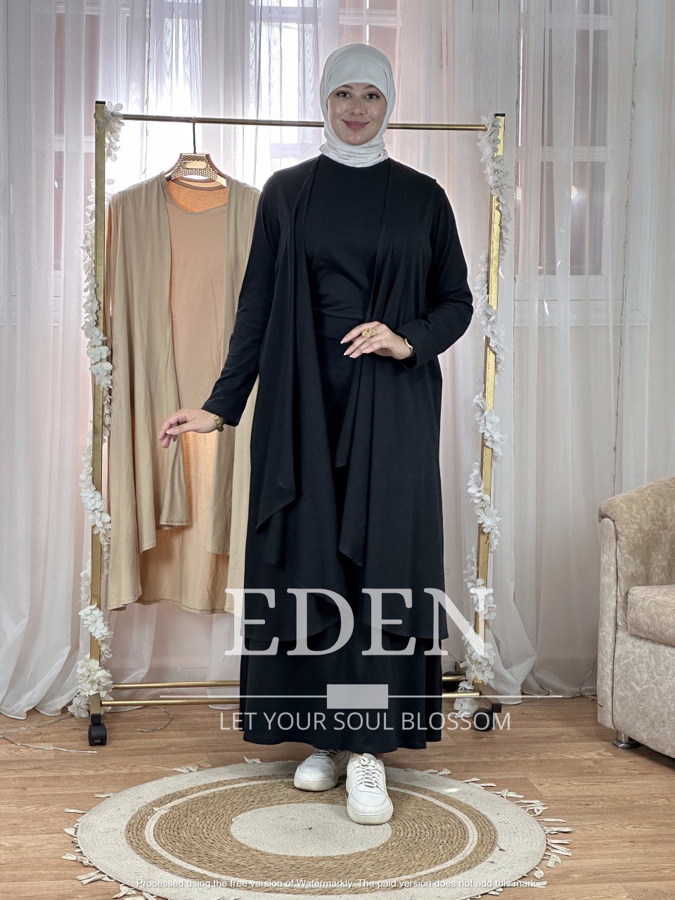 Ensemble gilet-robe coton 100%