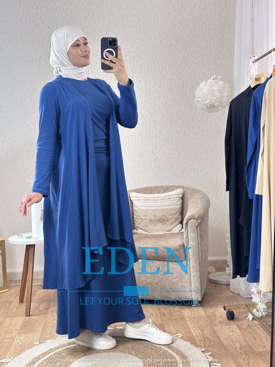 Ensemble gilet-robe coton 100%