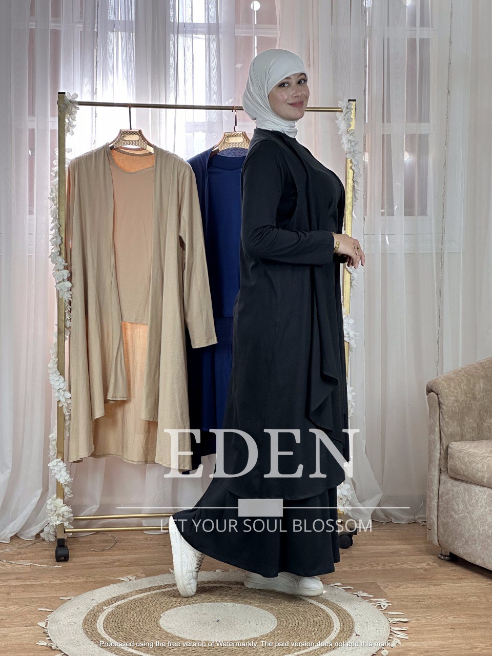 Ensemble gilet-robe coton 100%