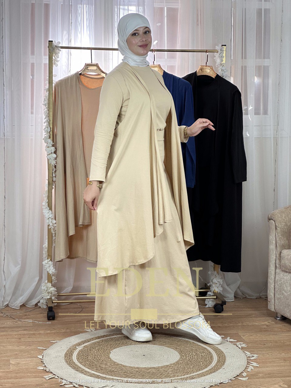 Ensemble gilet-robe coton 100%