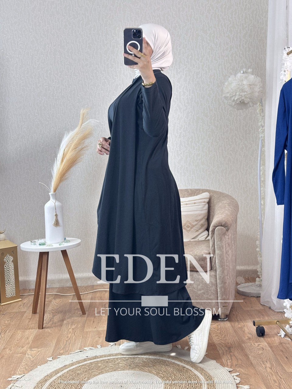 Ensemble gilet-robe coton 100%