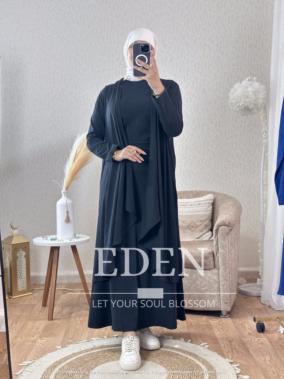 Ensemble gilet-robe coton 100%