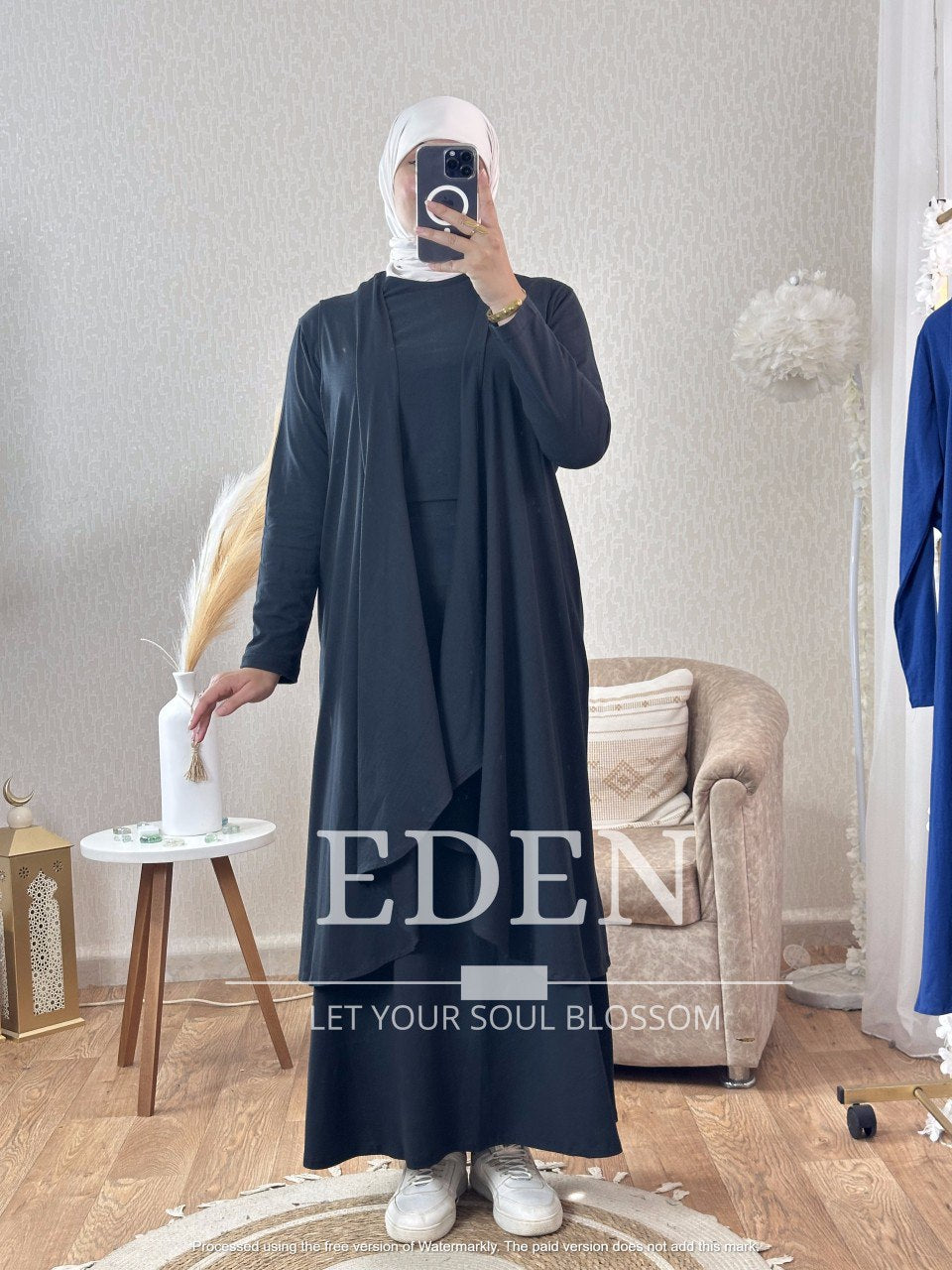 Ensemble gilet-robe coton 100%