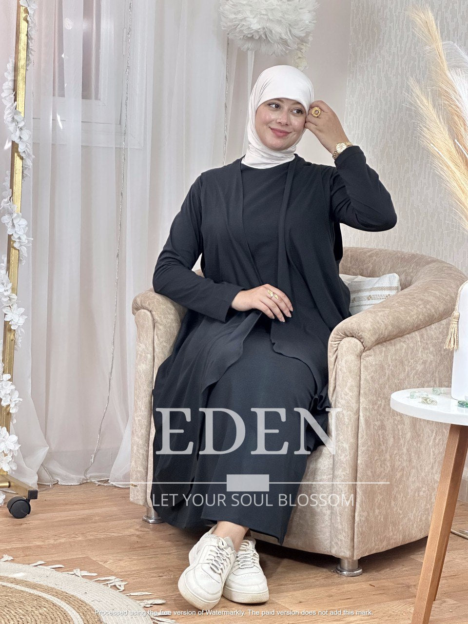 Ensemble gilet-robe coton 100%