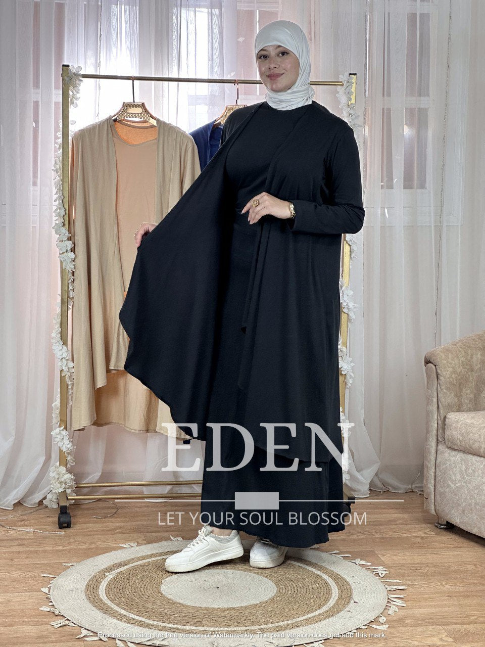 Ensemble gilet-robe coton 100%