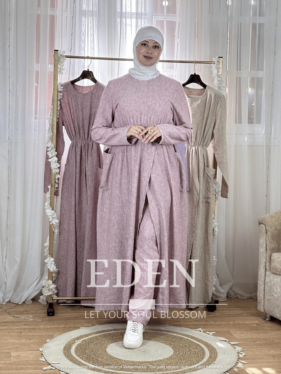 Ensemble Robe et pantalon Lin 100%