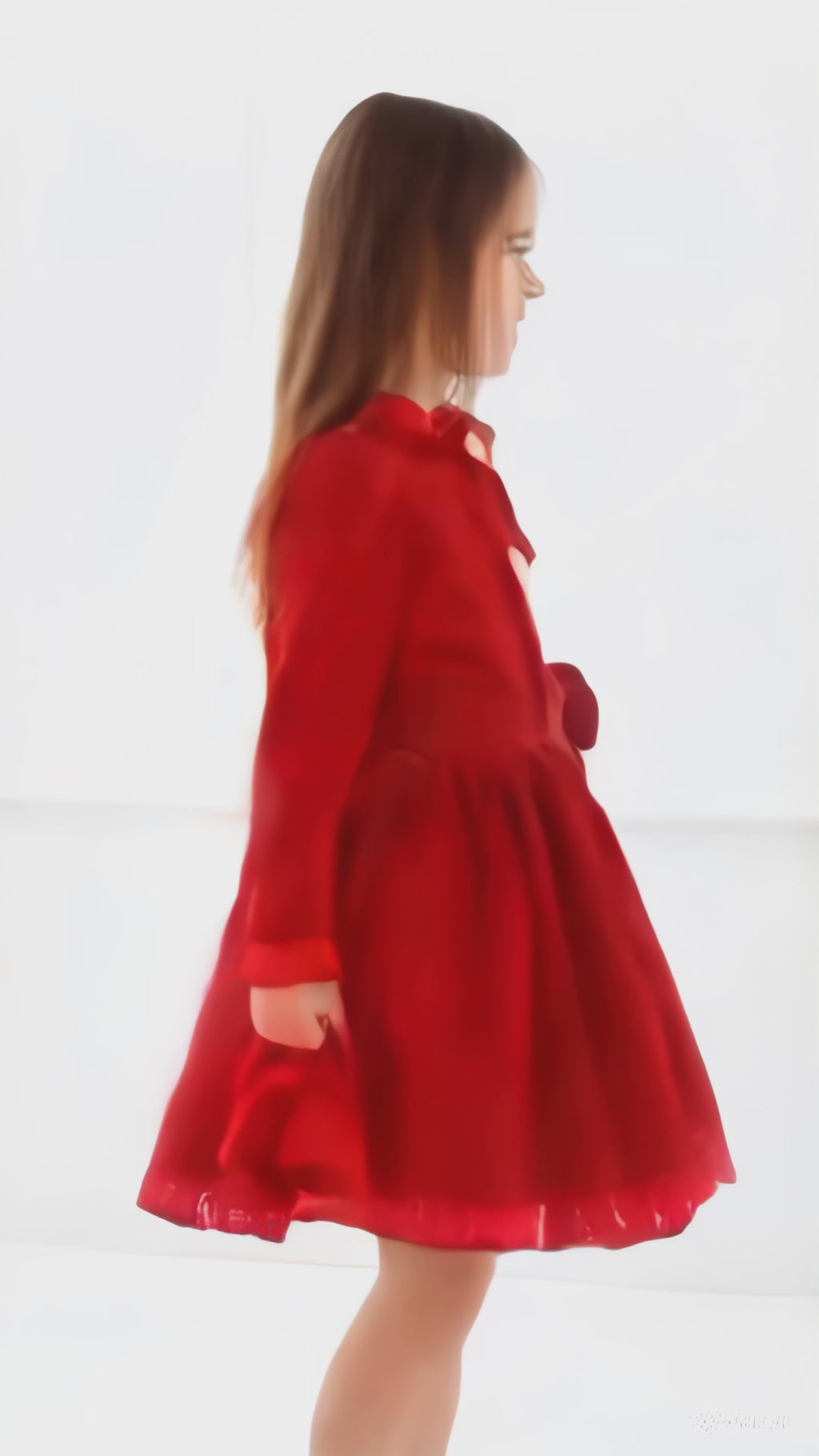 Robe fillette velour dentelle