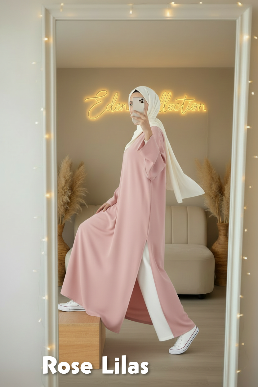 Tunique longue Crêpe Fluide et son pantalon large